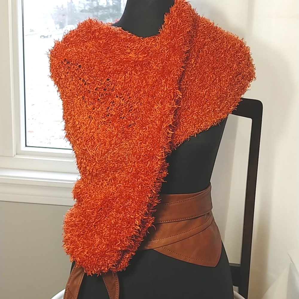Magic scarf multi style orange NWT